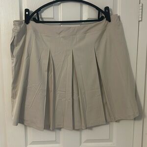 3XL Pleated Khaki Skort for Golf Womens